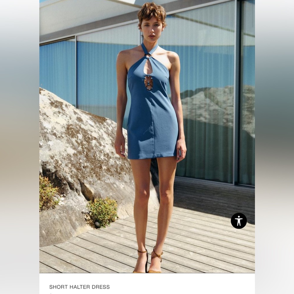 Zara Blue Halter Dress 

Worn 1x